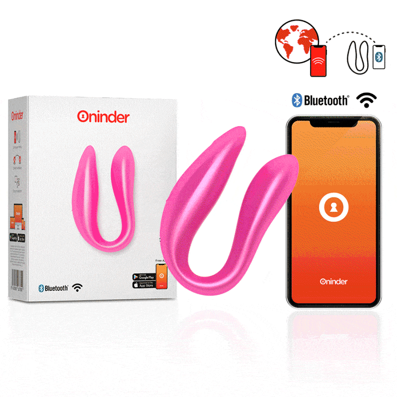 Vibrador Para Casal Usb Oninder Lisboa Rosa Controlo Remoto App