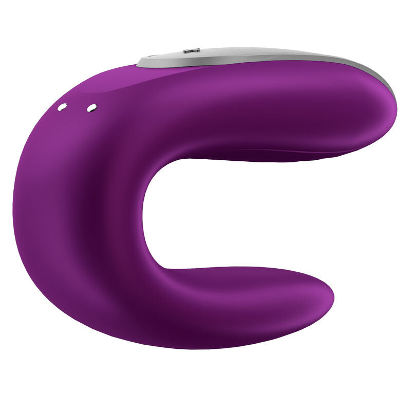 Vibrador Para Casal Usb Satisfyer Double Fun Roxo Controlo Remoto App