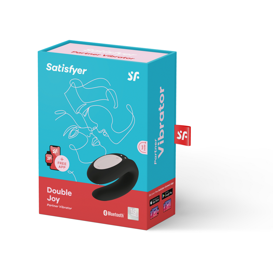 Vibrador Para Casal Usb Satisfyer Double Joy Preto Controlo Remoto App