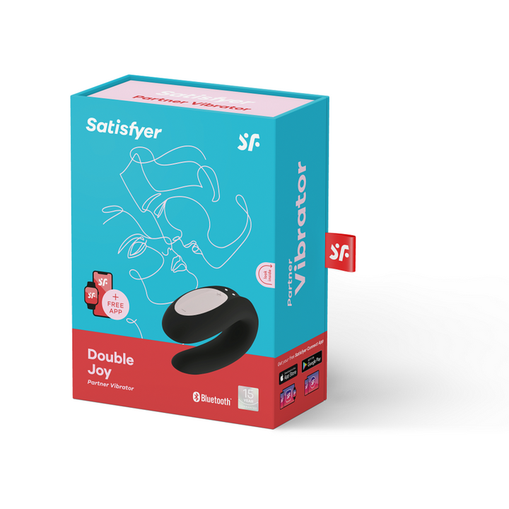 Vibrador Para Casal Usb Satisfyer Double Joy Preto Controlo Remoto App