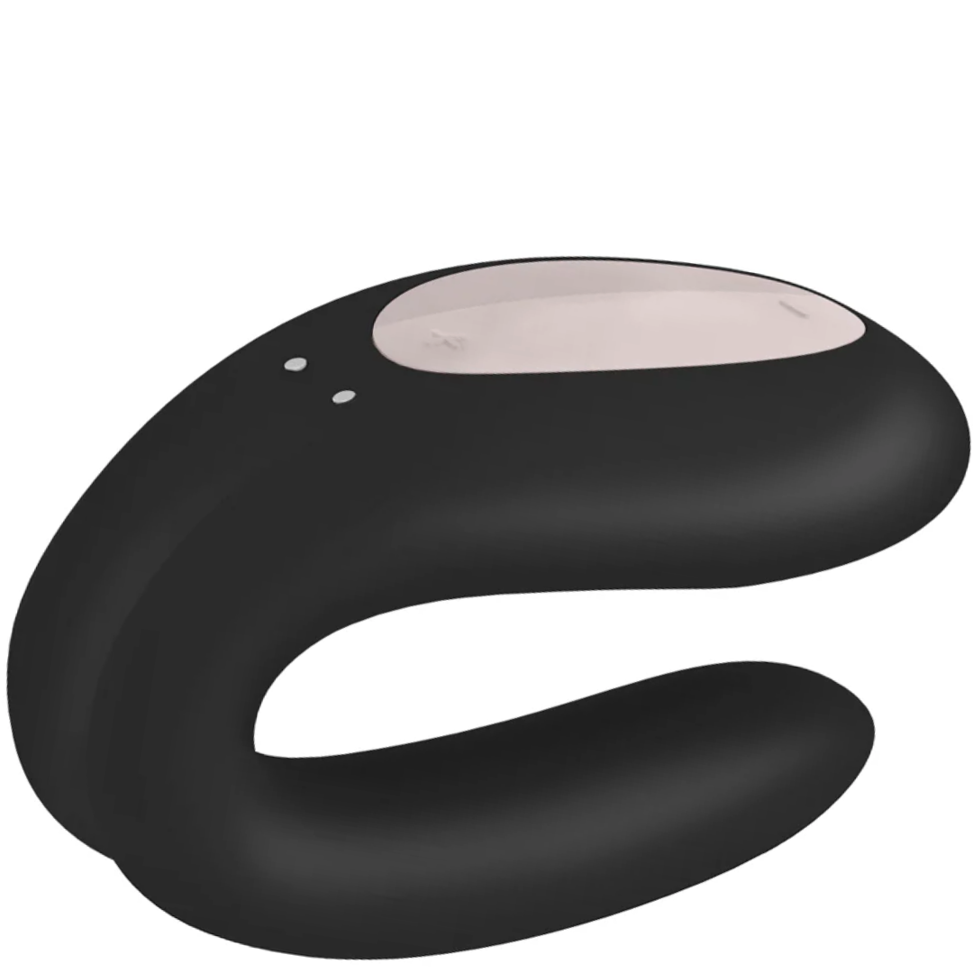 Vibrador Para Casal Usb Satisfyer Double Joy Preto Controlo Remoto App