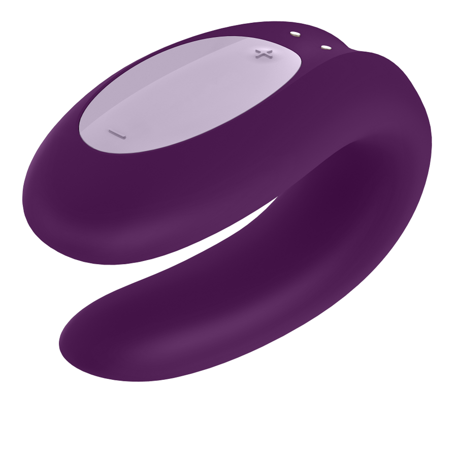 Vibrador Para Casal Usb Satisfyer Double Joy Roxo Controlo Remoto App