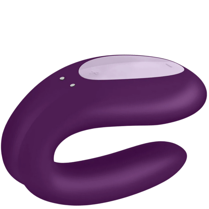 Vibrador Para Casal Usb Satisfyer Double Joy Roxo Controlo Remoto App