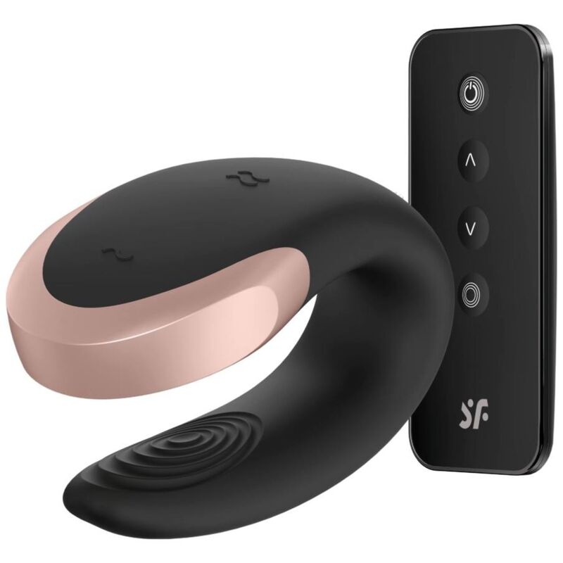 Vibrador Para Casal Usb Satisfyer Double Love Luxury Preto Controlo Remoto App