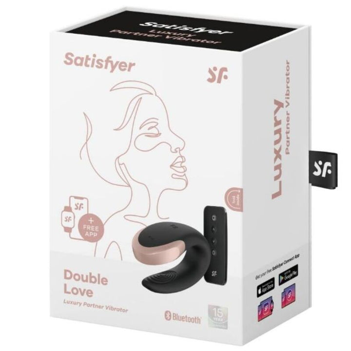 Vibrador Para Casal Usb Satisfyer Double Love Luxury Preto Controlo Remoto App