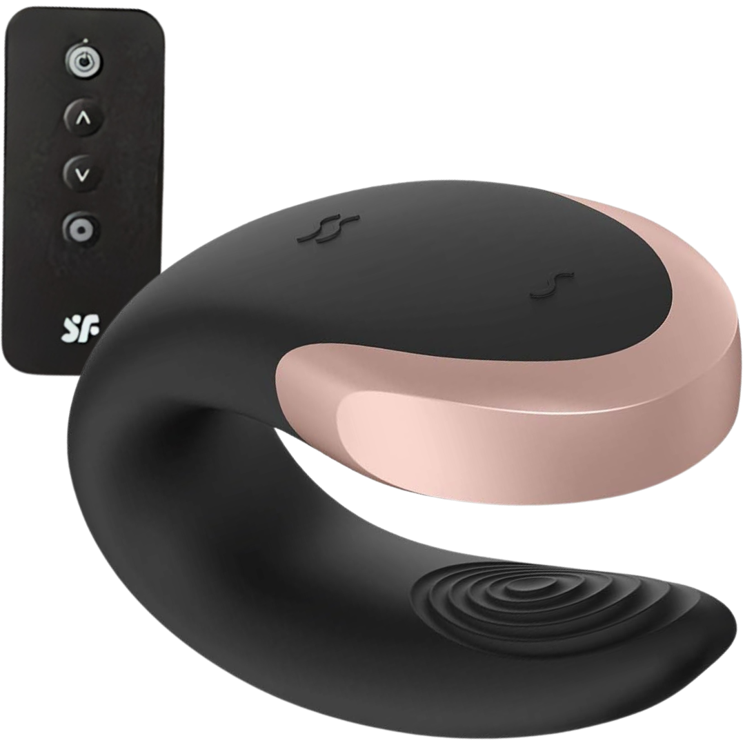 Vibrador Para Casal Usb Satisfyer Double Love Luxury Preto Controlo Remoto App