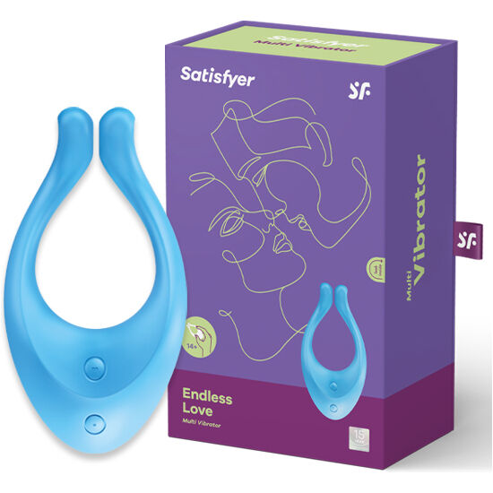 Vibrador Para Casal Usb Satisfyer Partner MultiFun 1 Azul