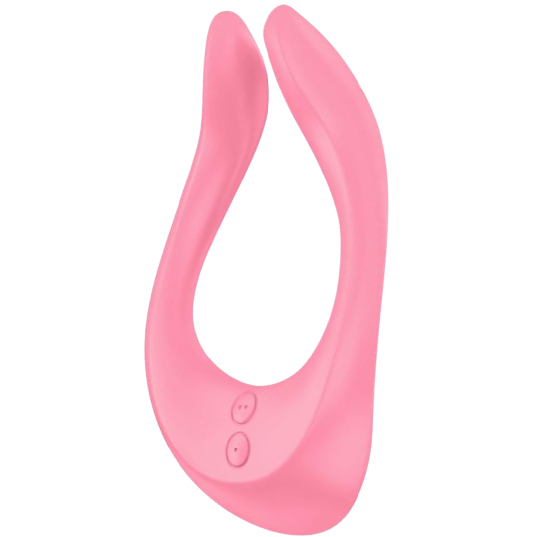 Vibrador Para Casal Usb Satisfyer Partner MultiFun 2 Rosa