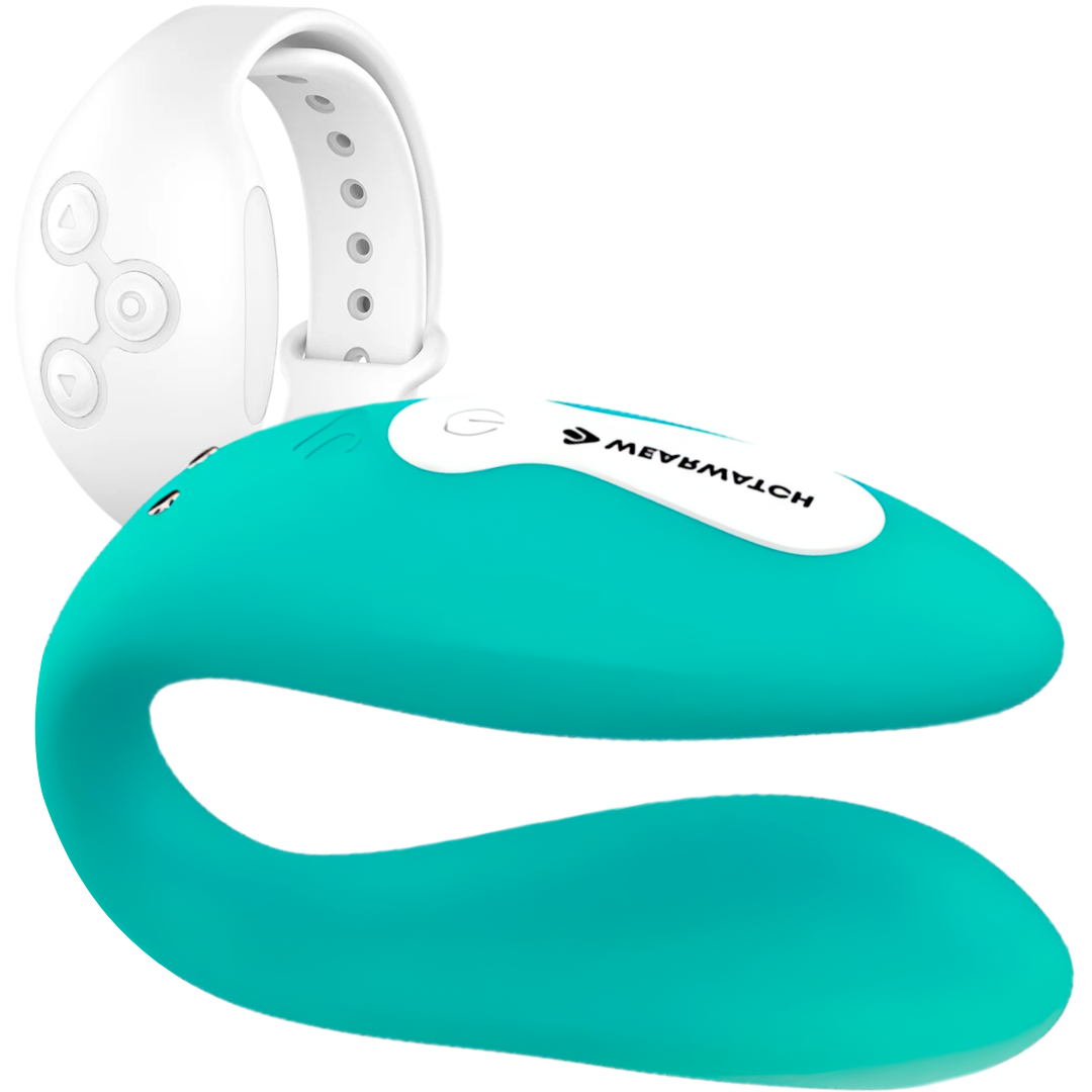 Vibrador Para Casal Usb Wearwatch Dual Pleasure Verde/Branco Controlo Remoto Watchme