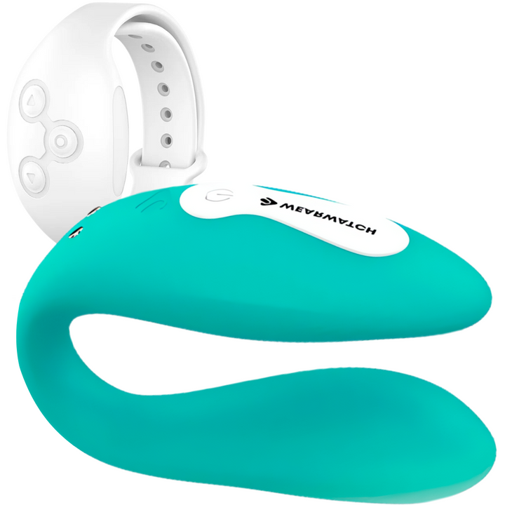 Vibrador Para Casal Usb Wearwatch Dual Pleasure Verde/Branco Controlo Remoto Watchme