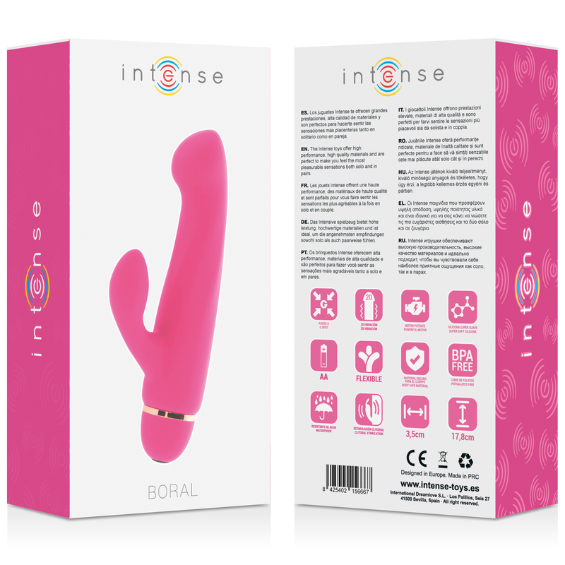 Vibrador Pilhas Intense Boral Rosa