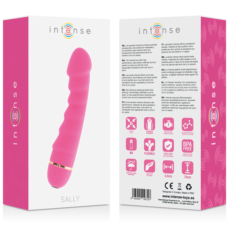 Vibrador Pilhas Intense Sally Rosa