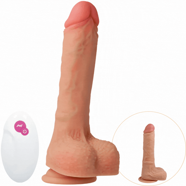 Vibrador Realístico Usb Movimento Telescópico Cyber Silicock Master Huck Controlo Remoto