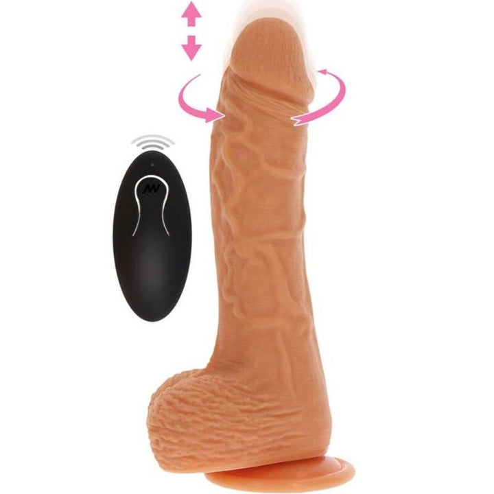 Vibrador Realístico Usb Movimento Telescópico e Rotação Get Real Controlo Remoto