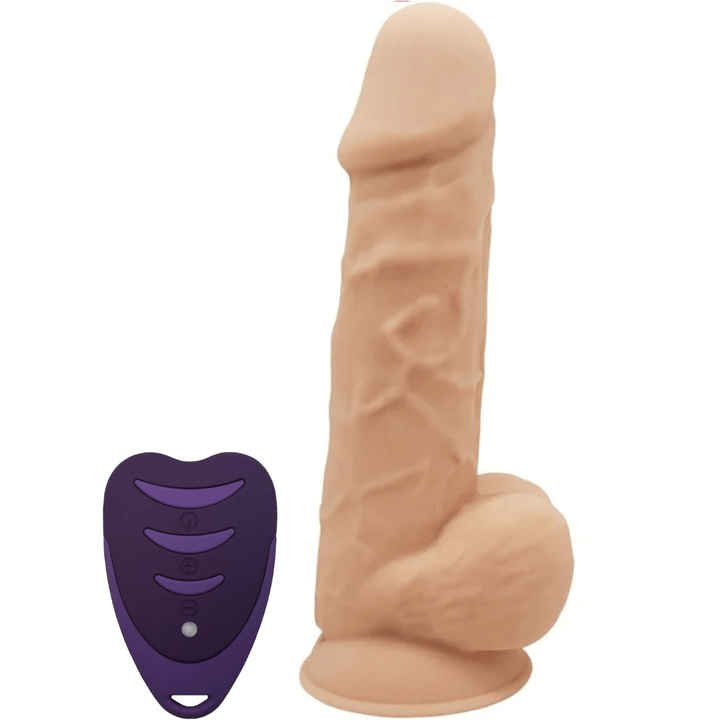 Vibrador Realístico Usb Silicone Memória SilexD 8.5 Bege Controlo Remoto