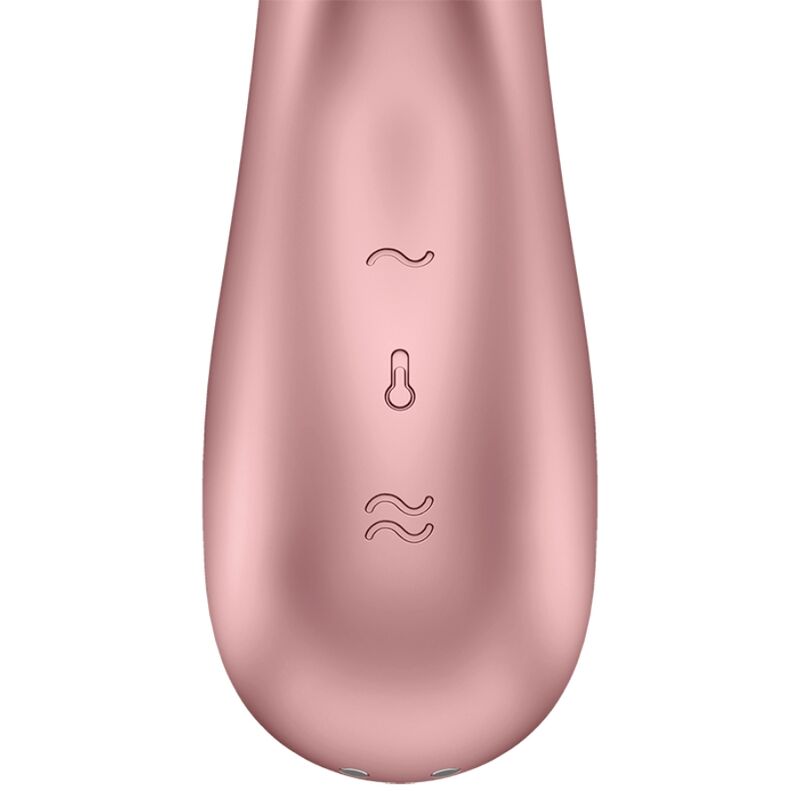 Vibrador Usb Aquecimento Satisfyer Hot Lover Rosa e Bege Controlo Remoto App