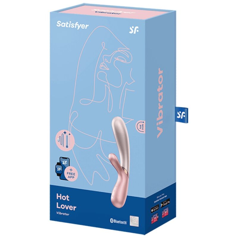 Vibrador Usb Aquecimento Satisfyer Hot Lover Rosa e Bege Controlo Remoto App