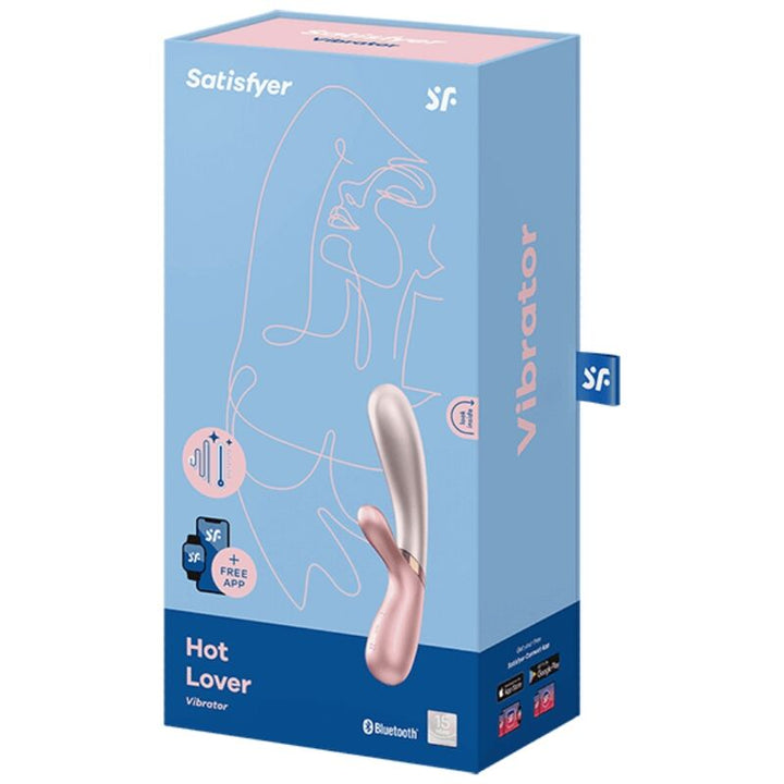 Vibrador Usb Aquecimento Satisfyer Hot Lover Rosa e Bege Controlo Remoto App