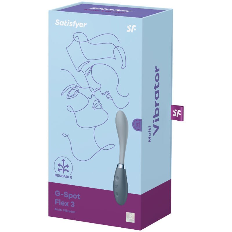 Vibrador Usb Articulável Satisfyer G-Spot Flex 3 Cinza