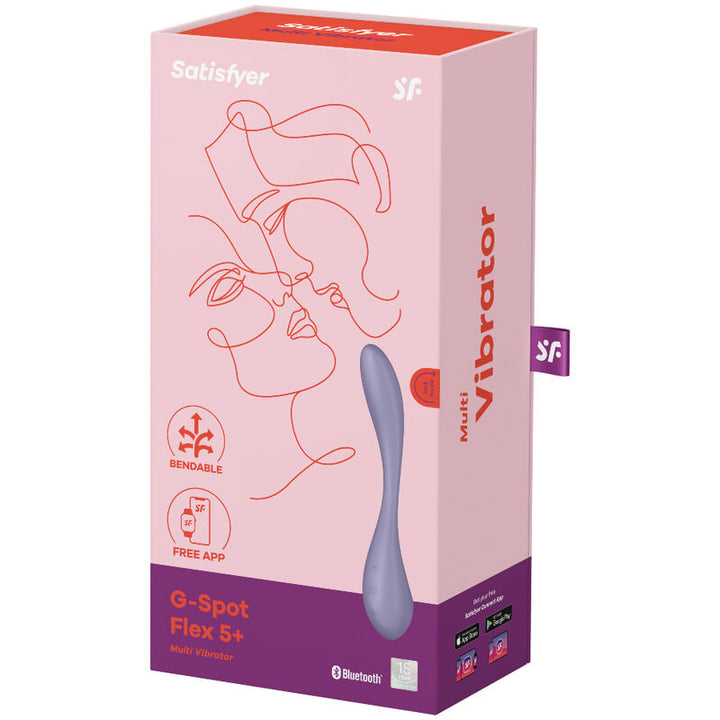 Vibrador Usb Articulável Satisfyer G-Spot Flex 5+ Lilás Controlo Remoto App