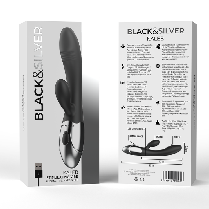 Vibrador Usb Black&Silver Kaleb