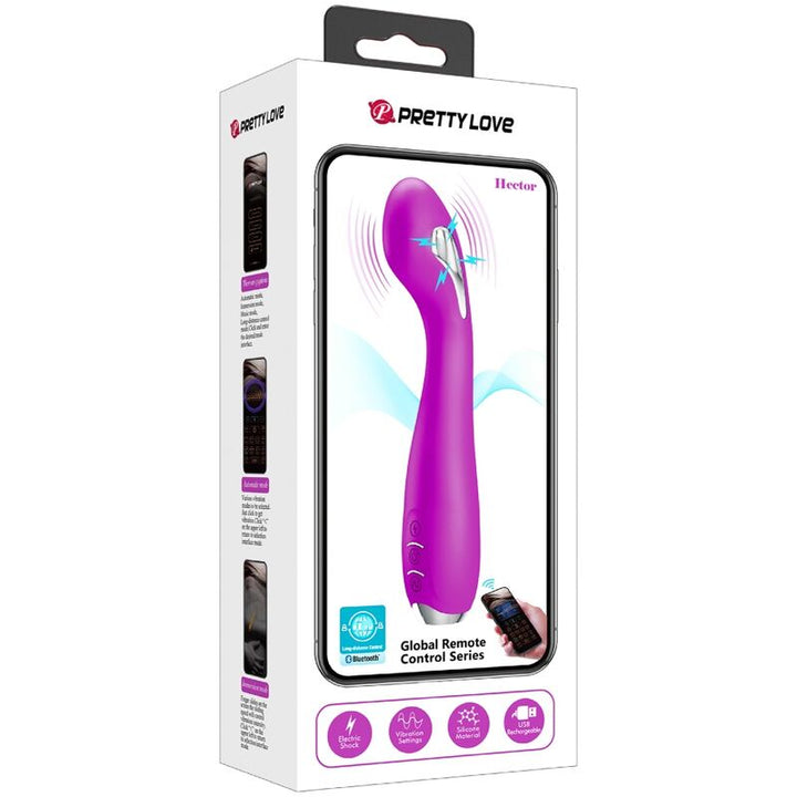 Vibrador Usb Eletroestimulação Prettylove Hector Rosa Controlo Remoto App