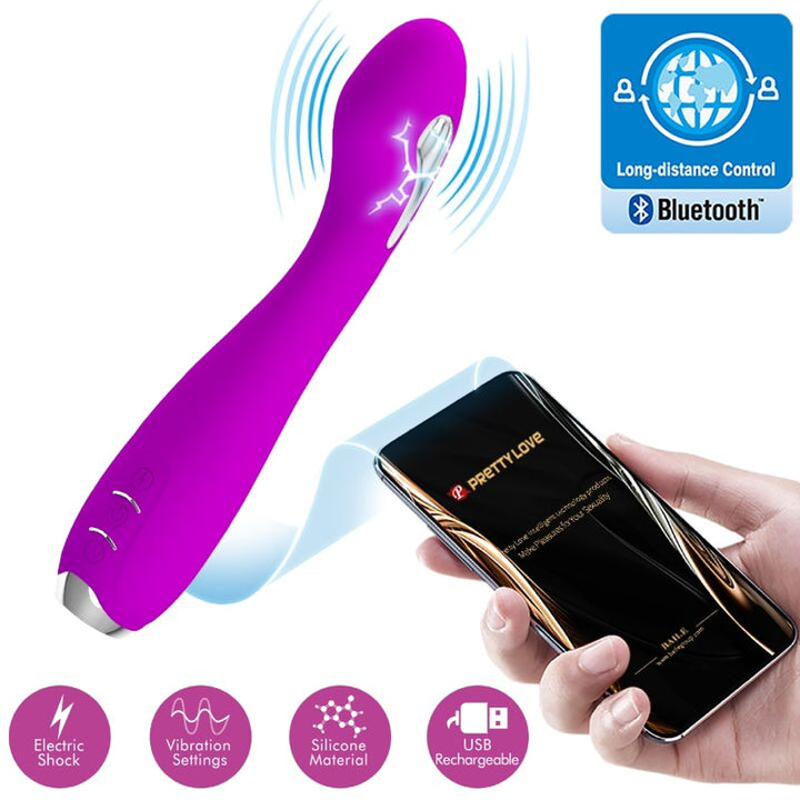 Vibrador Usb Eletroestimulação Prettylove Hector Rosa Controlo Remoto App