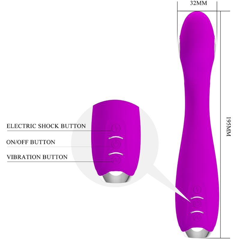 Vibrador Usb Eletroestimulação Prettylove Hector Rosa Controlo Remoto App