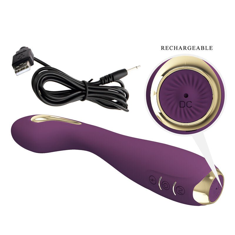 Vibrador Usb Eletroestimulação Prettylove Hector Roxo Controlo Remoto App
