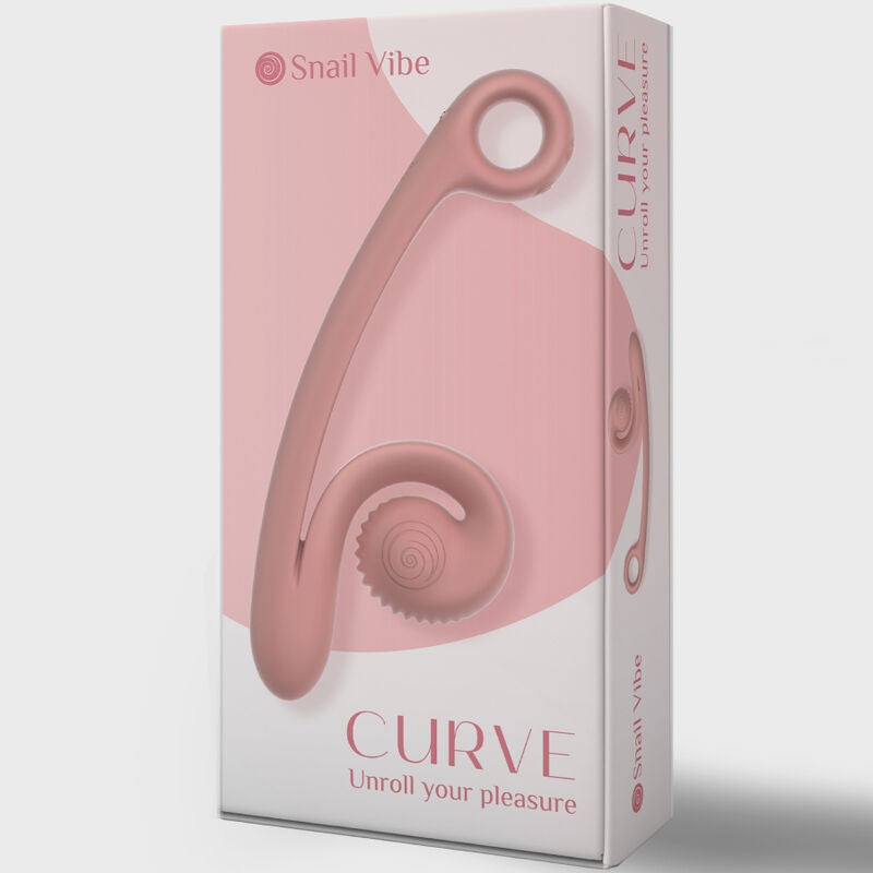 Vibrador Usb Estimulação Sincronizada Snailvibe Curve Pêssego