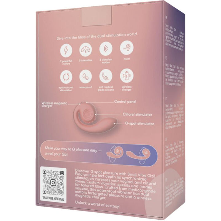 Vibrador Usb Estimulação Sincronizada Snailvibe Gizi Rosa