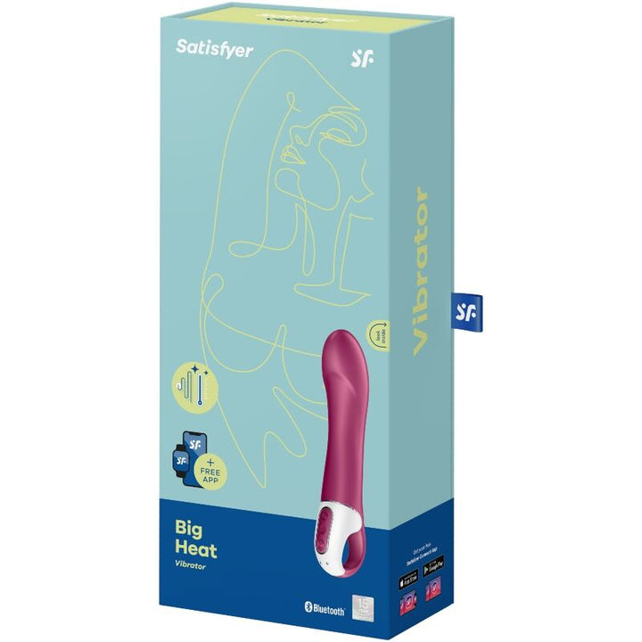 Vibrador Usb Firme Aquecimento Satisfyer Big Heat Controlo Remoto App