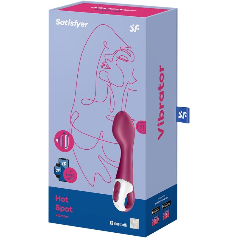 Vibrador Usb Firme Aquecimento Satisfyer Hot Spot Controlo Remoto App