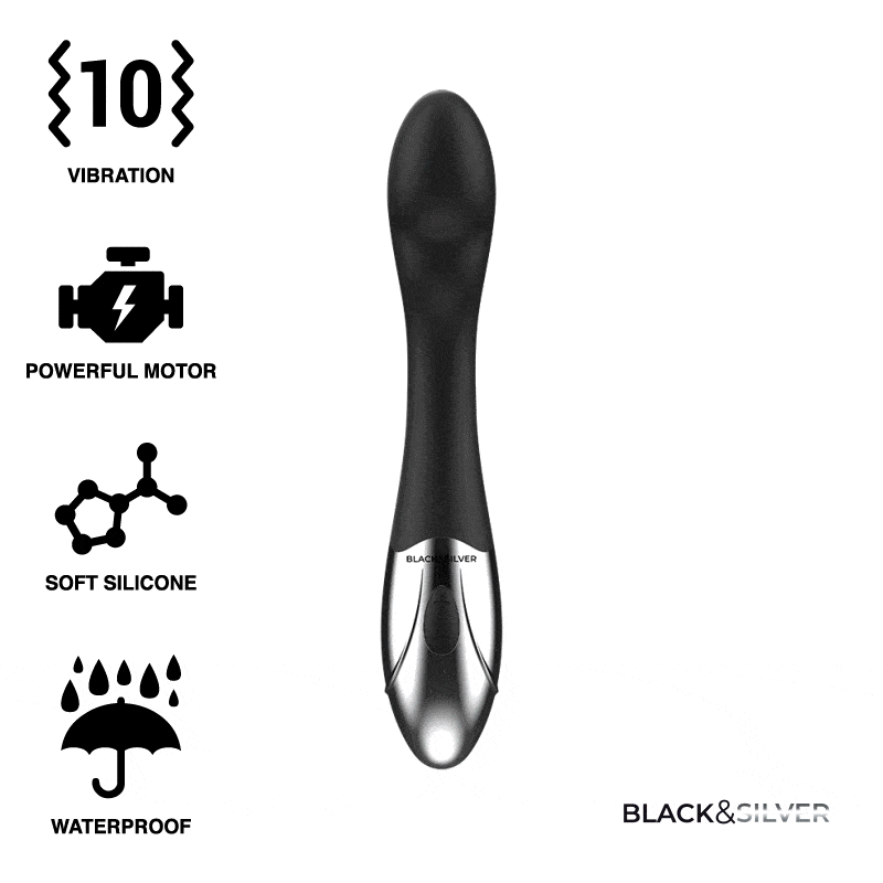 Vibrador Usb Firme Black&Silver Kilian
