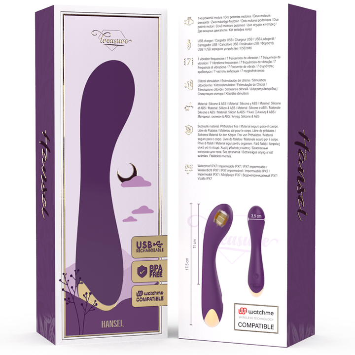 Vibrador Usb Firme Treasure Hansel Controlo Remoto Watchme