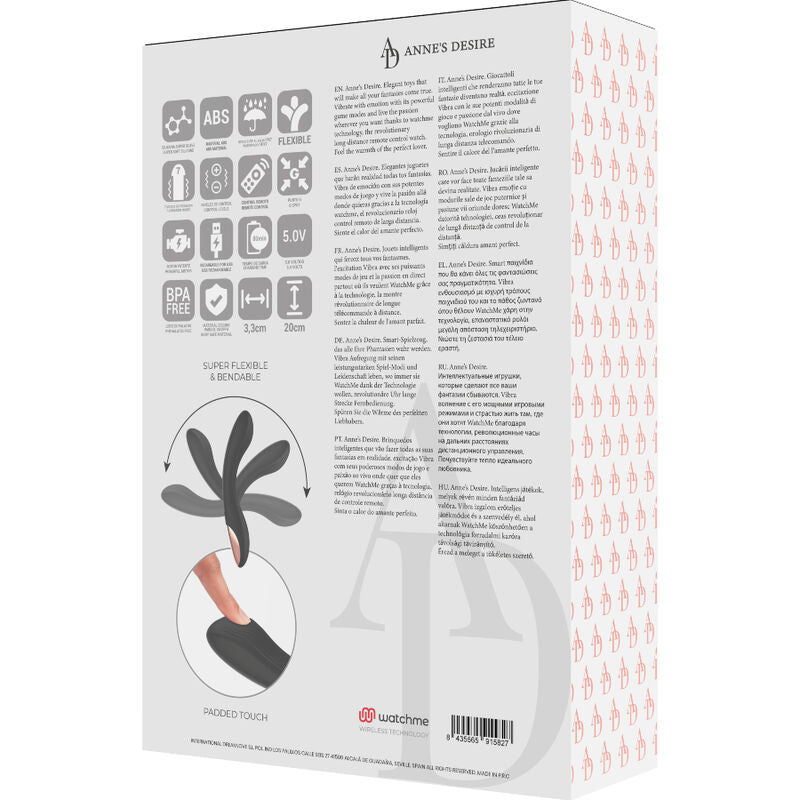 Vibrador Usb Flexível Anne 's Desire Curve Controlo Remoto Watchme