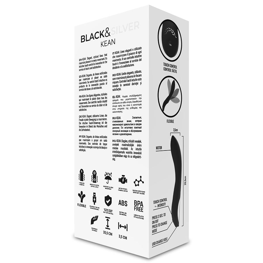 Vibrador Usb Flexível Black&Silver Kean
