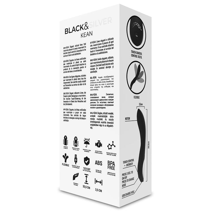 Vibrador Usb Flexível Black&Silver Kean
