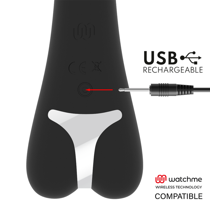 Vibrador Usb Flexível BrillyGlam Ryan Controlo Remoto Watchme