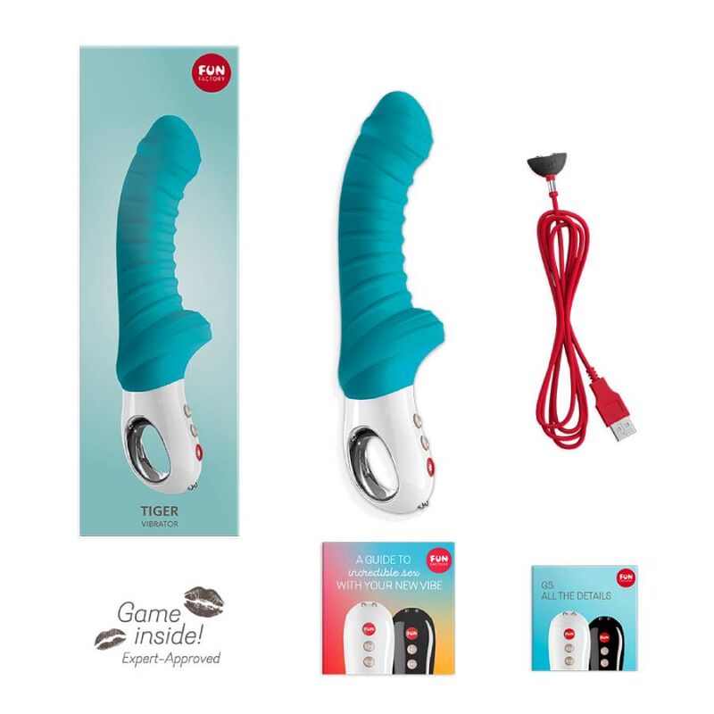Vibrador Usb Flexível Fun Factory Tiger Azul