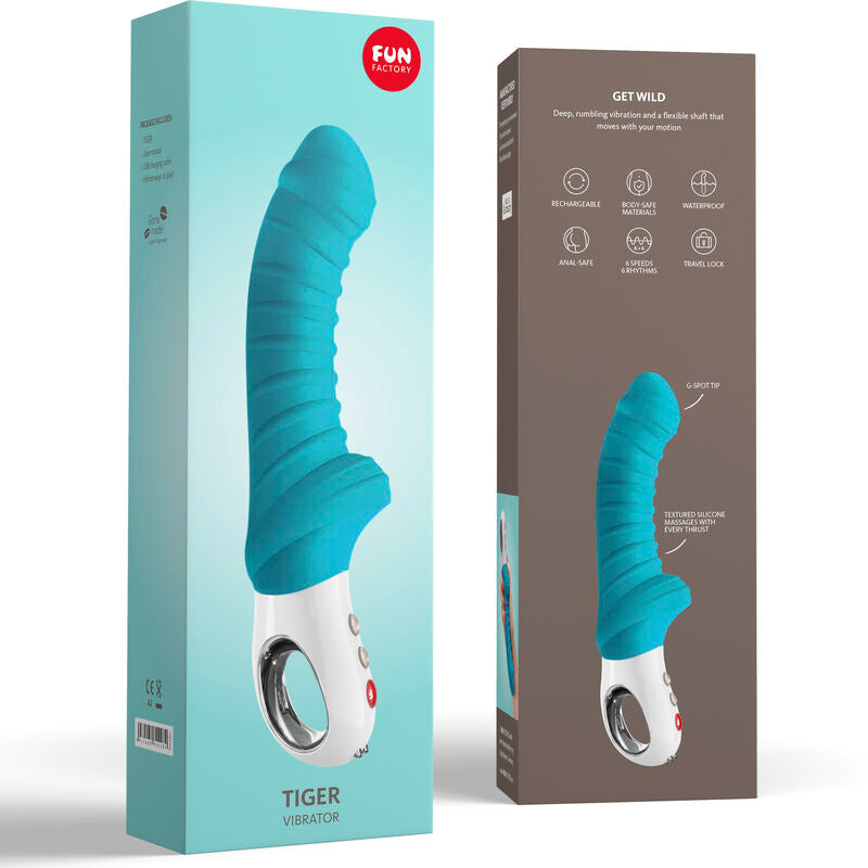 Vibrador Usb Flexível Fun Factory Tiger Azul