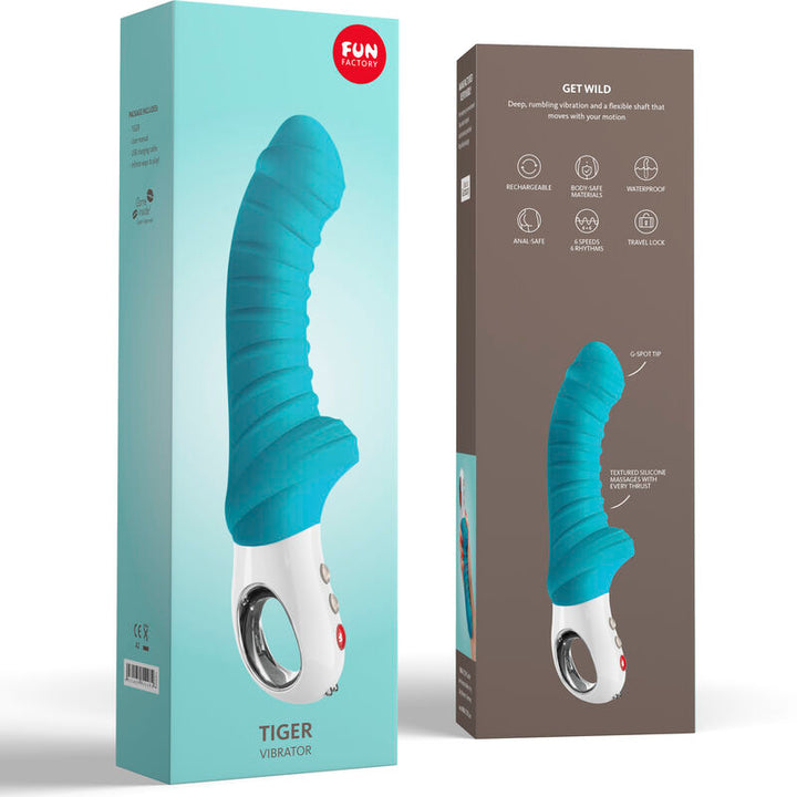 Vibrador Usb Flexível Fun Factory Tiger Azul