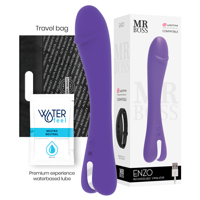 Vibrador Usb Flexível Mr.Boss Enzo Controlo Remoto Watchme