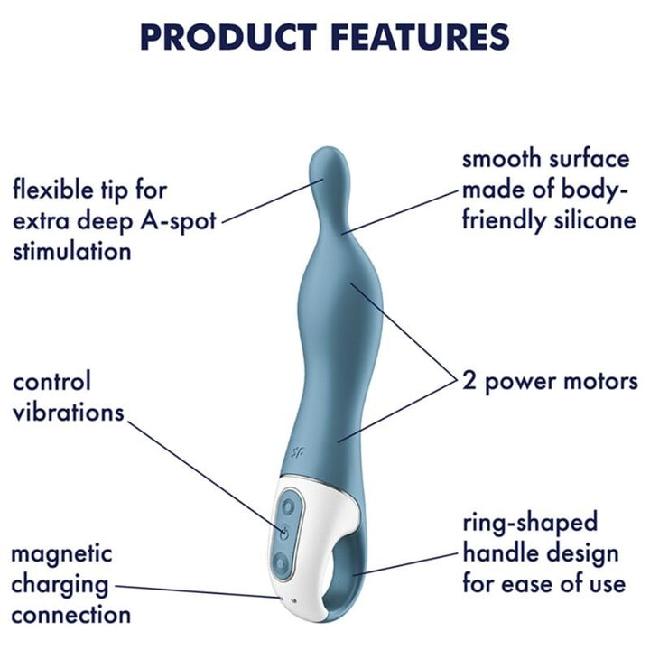 Vibrador Usb Flexível Satisfyer Amazing 1 Azul