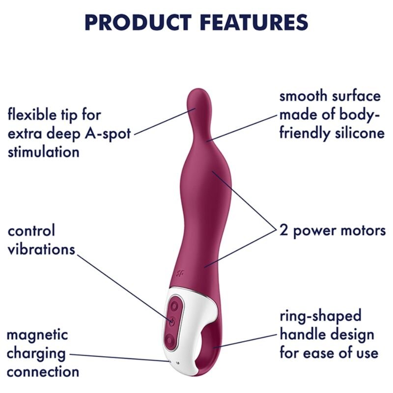 Vibrador Usb Flexível Satisfyer Amazing 1 Bordeaux