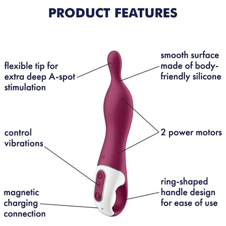 Vibrador Usb Flexível Satisfyer Amazing 1 Bordeaux
