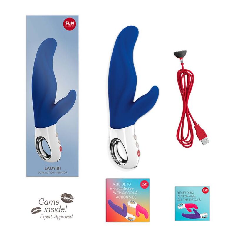 Vibrador Usb Fun Factory Lady Bi Azul