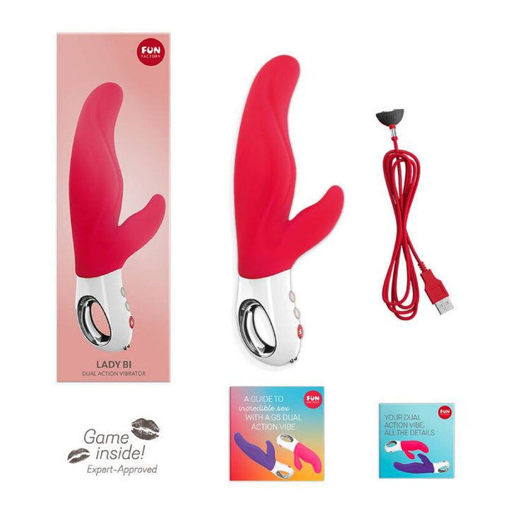 Vibrador Usb Fun Factory Lady Bi Vermelho