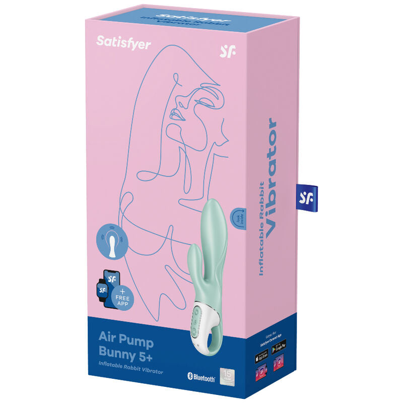 Vibrador Usb Insuflável Satisfyer Air Pump Bunny 5+ Controlo Remoto App