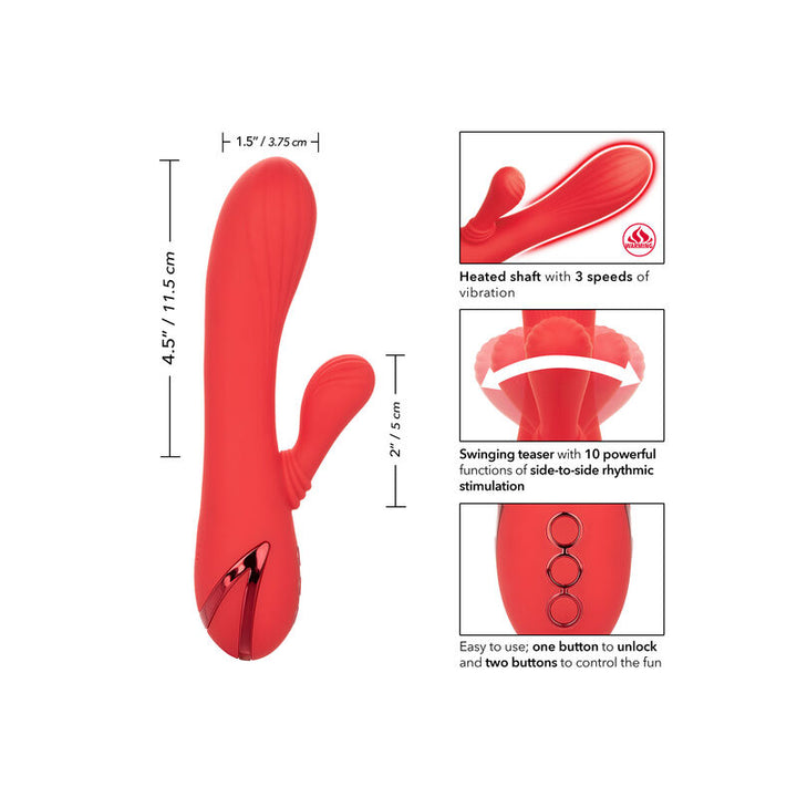 Vibrador Usb Movimento Clitóris e Aquecimento Calex Palisades